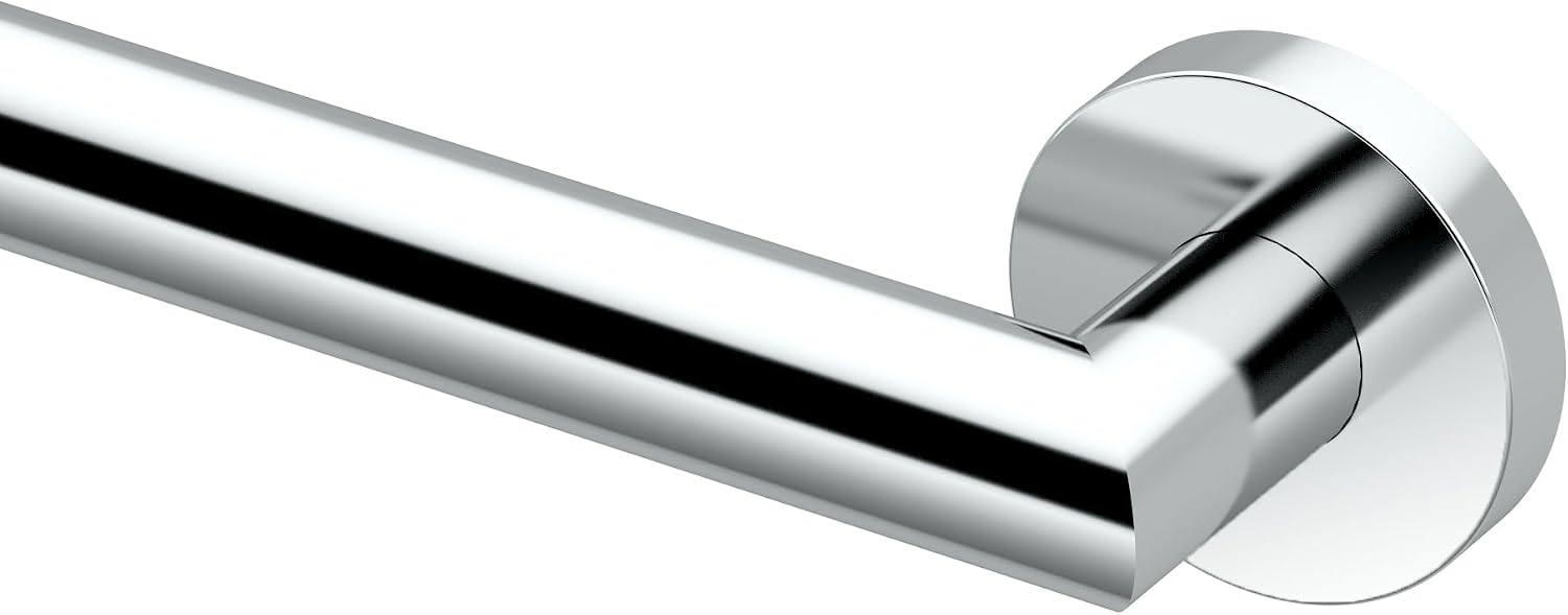 Gatco 970 Glam Shower Grab Bar, 12 Inch, ADA Compliant Stainless Steel, Satin Nickel, Wall Mounted Bathroom Handrail