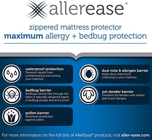 AllerEase Maximum Allergy Mattress Protector, Queen Size