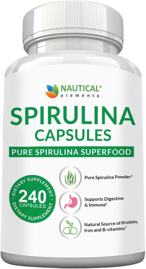 Premium USDA Organic Spirulina Powder - Organic Spirulina of Blue Green Algae from California & Hawaii – 100% Vegetarian & Vegan, Non-GMO, Non-Irradiated – The Best Green Superfood for Smoothies!