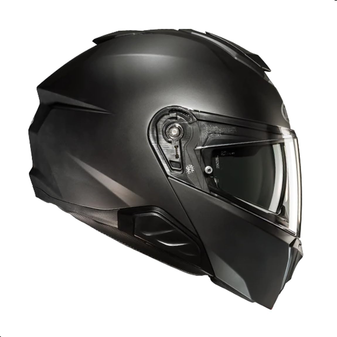 HJC i91 Solid Modular Motorcycle Helmet with HJ-33 Pinlock Shield, DOT Approved (Semi Flat Black, Medium)