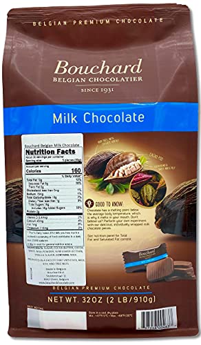 Bouchard Premium Belgian Dark Chocolate with 72% Cacao | Individually Wrapped Pieces (2 LB)