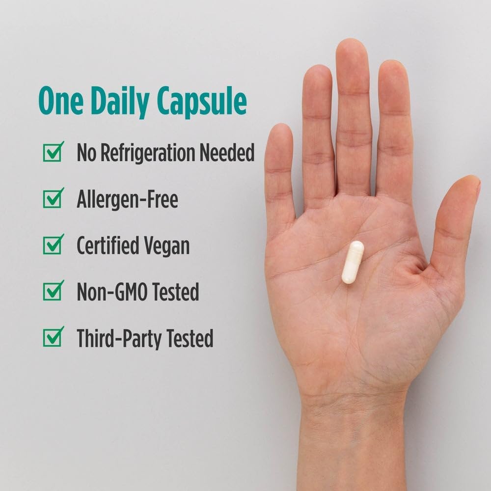 Nordic Naturals Nordic Flora Probiotic Daily, Immune Support - 60 Count | 4 strains, 12 billion CFU. Supports immune health, digestive wellness & optimal gut function. Vegan, Non-GMO. 30 servings.