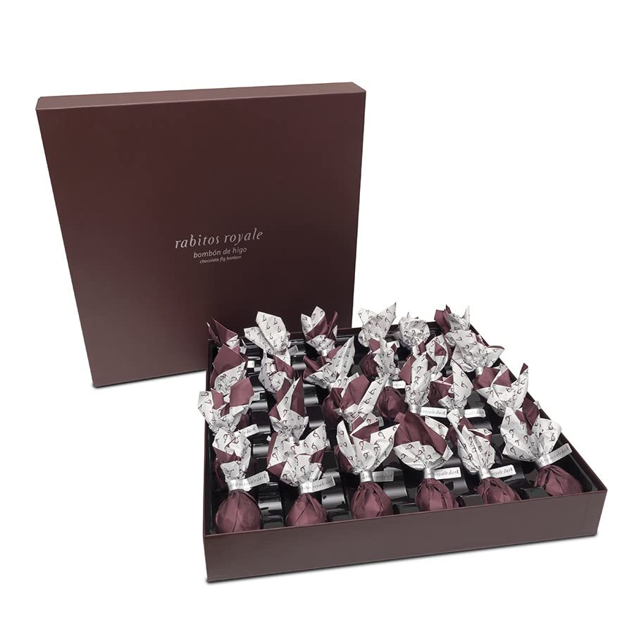 Rabitos Royale – 24 Piece Dark Chocolate Covered Fig Bonbons Gift Box (14.99oz / 425g)