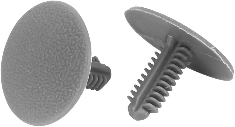 X AUTOHAUX 40pcs 6mm Hole Dia Plastic Bolt Rivets Fastener Mudguard Bumper Retainer Clips Gray