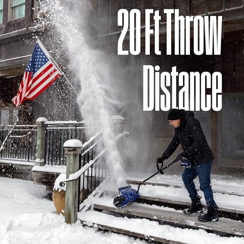Westinghouse WSnow13S 24V Cordless Snow Shovel 13 Inch Kit, 24V 4Ah Battery, Fast Charger, Electric Snow Shovel with 20ft Throwing Distance, plows 300lbs/min, Compatible with Snow Joe Batteries