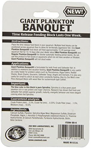 Zoo Med Laboratories AZMBB6 Plankton Banquet Block Feeder Giant, 2 Count