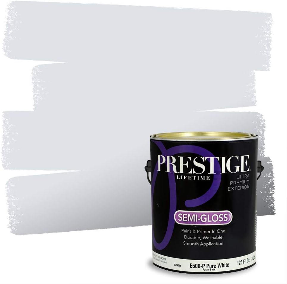 PRESTIGE Paints Exterior Paint and Primer In One, 1-Gallon, Semi-Gloss, Comparable Match of Sherwin Williams* Nifty Turquoise*