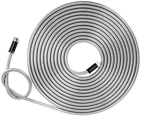 Beaulife Metal Garden Hose 100 ft Flexible No Kink Lightweight RV Drinking Water Hose Extension Leader Hose Heavy Duty Outdoor