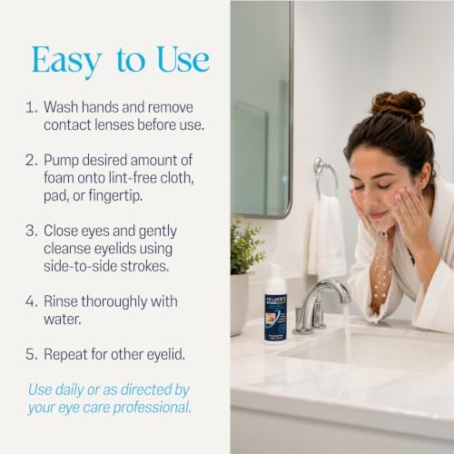 OCuSOFT Original Foaming Eyelid Cleanser - Mild Instant Foam to Remove Oil, Dust