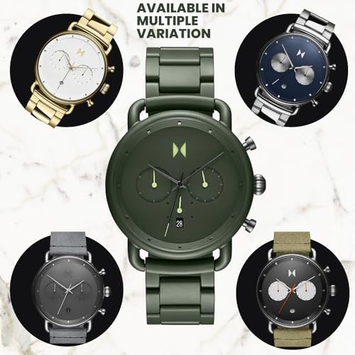 MVMT Men's Analog Quartz Watch with Stainless Steel, Blue, 0, Bracelet