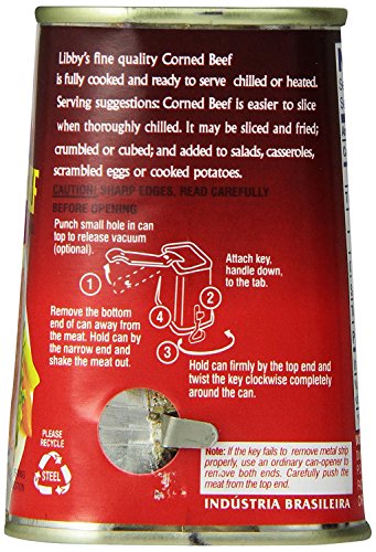 Libby's Corned Beef, Ready to Eat Canned Meat, 14g Protein Per Serving, 12 oz. Can
