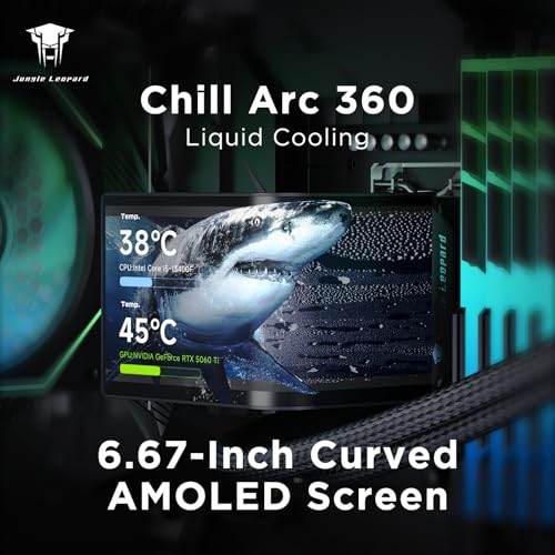 Chill Arc 360mm AIO CPU Cooler, 6.67" 2K AMOLED Screen-Wh | White 320W TDP Water Liquid Cooling | ARGB Fans | Intel LGA1851/1700/115X & AMD AM5/AM4 Compatible| Low noise