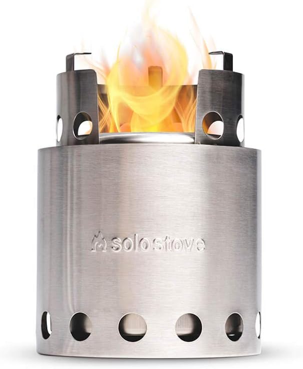 Solo Stove Lite - Portable Camping Hiking and Survival Stove | Powerful Efficient Wood Burning and Low Smoke | Gassification Rocket Stove for Quick