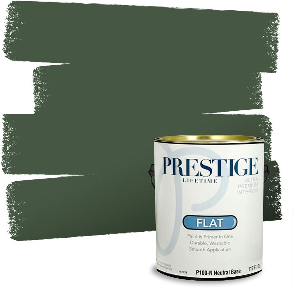 PRESTIGE Paints Exterior Paint and Primer In One, 1-Gallon, Semi-Gloss, Comparable Match of Sherwin Williams* Shamrock*