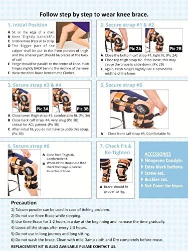 Z1 K2 Knee Brace – Ideal for Prevention PCL ACL MCL LCL/Meniscus Tear/OA/Arthritis/Osteoarthritis/Ligament Tear/Running/Sports Injury/Joint Pain/Offloader ~ Men ~ Women (S6)