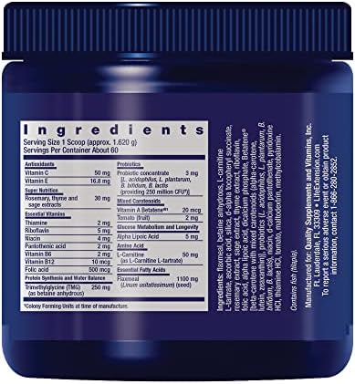 Life Extension Dog Mix, Dog Vitamins and Supplements, probiotics, L-carnitine, B12, folic Acid, Vitamin C, Vitamin E, Rosemary, Nutrient Absorption