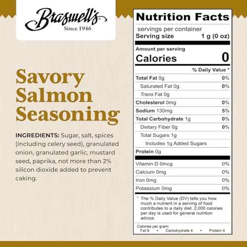 Braswell’s Select Blackened Seafood Seasoning – Small-Batch, Renowned Specialty, Made in USA, Since 1946 (5.25oz)