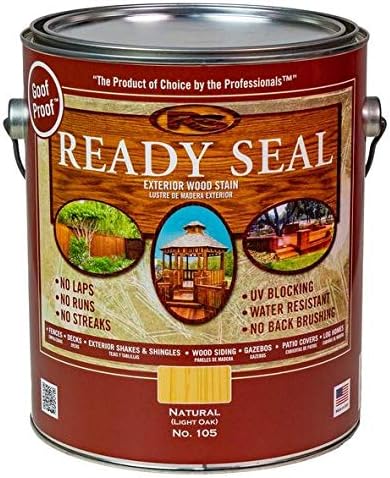 Ready Seal Stain & Sealer for Wood, Outdoor Deck and Fence - All-in-One Exterior Wood Stain and Waterproofing Sealant – Easy to Apply, No Back Brushing Needed, with UV Protection - 1 Gallon, Pecan