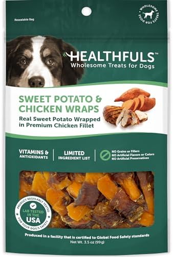 Healthfuls Chicken Wrapped Sweet Potato Dog Treats, 16oz