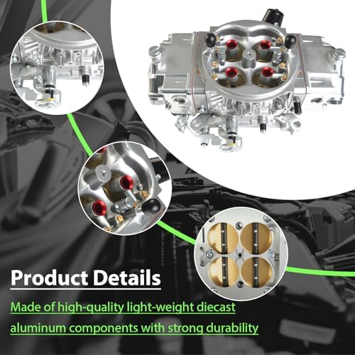 BR-67200 Carburetor for Holley Quick Fuel Brawler 750 CFM 4 Barrel Mechanical Secondary Carburetor 4150 Square Bore No Choke Dual Inlet