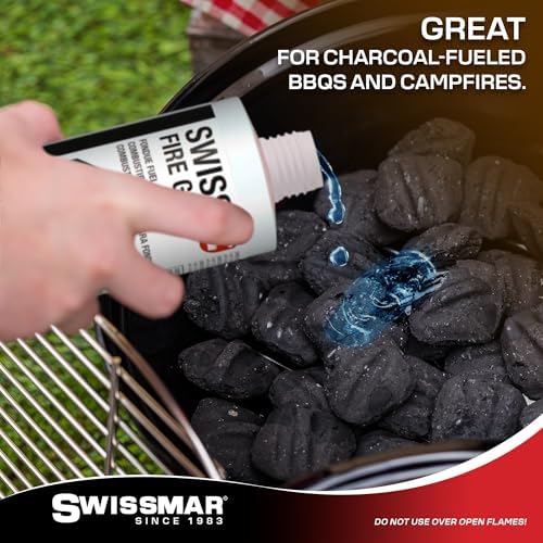 Swissmar Fire Gel Refill - Ideal for Fondue Fuel Burners & Portable Stove, Fluid Fuel Refill for Indoor & Outdoor Use, Lighter Fluid, Burns Longer - 16.9 Ounce
