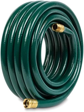 Gilmour Heavy Duty Flexogen 3/4 x 50 Foot Hose, colors may vary ., Grey | Heavy Duty Build, 500 PSI, Kink-Resistant Layers, Brass Fittings