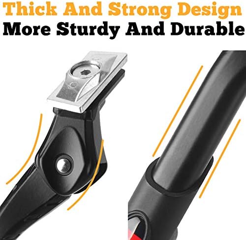 Sataway Bike Kickstand Adjustable Strong Center Mount Aluminum Alloy Bicycle Kickstand for 26” 700C 27.5” 28” inch Electric Bike Hybrid Bike