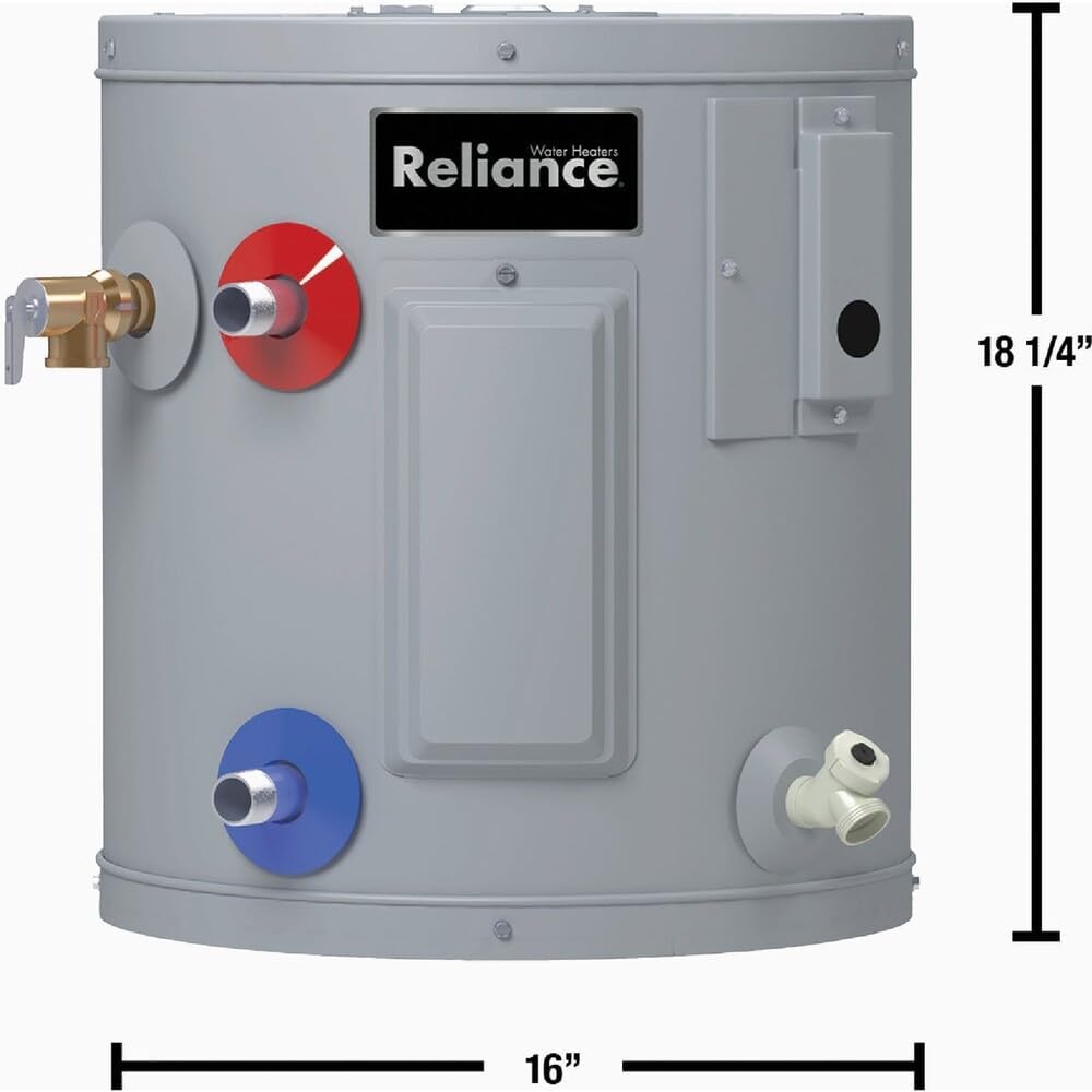 Reliance 10 Gallon 6 10 SOMSK Electric Water Heater, White