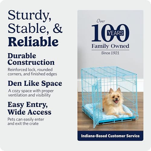MidWest Homes for Pets 24-Inch Pink Fashion iCrate for Small Breeds, 12-20 lbs, Single Door Folding Dog Crate with Divider Panel, Leak-Proof Tray & Secure Latch, Portable, Durable & Easy to Assemble