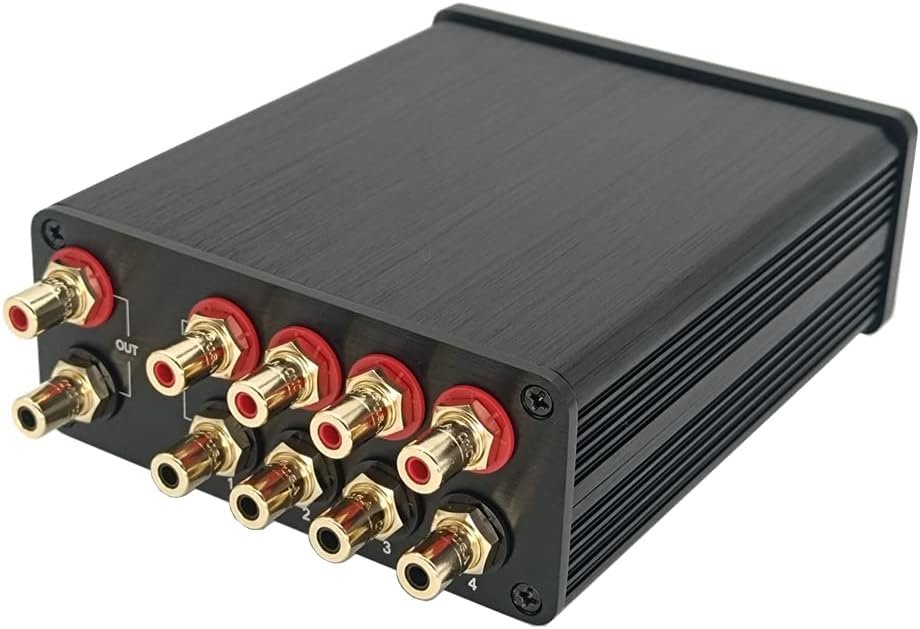 U31 3 Way RCA Audio Switcher, Stereo Audio Switch Selector Box