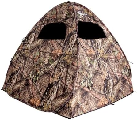 Ameristep Gunner Lightweight Durable 58" x 56" x 57" Compact Size 1-Person Capacity Portable Hunting Ground Blind - Mossy Oak Break-Up Country