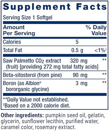 Life Extension PalmettoGuard Saw Palmetto, 30 Softgels | With Beta-Sitosterol, Supports Healthy Prostate Function & Hormone Metabolism