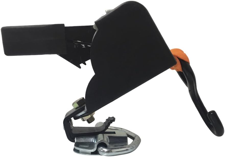 Lock N Load BK1000 Deluxe Motorcycle Wheel Chock with Quick-Release Ratchet & D-Ring System (Orange/Black)