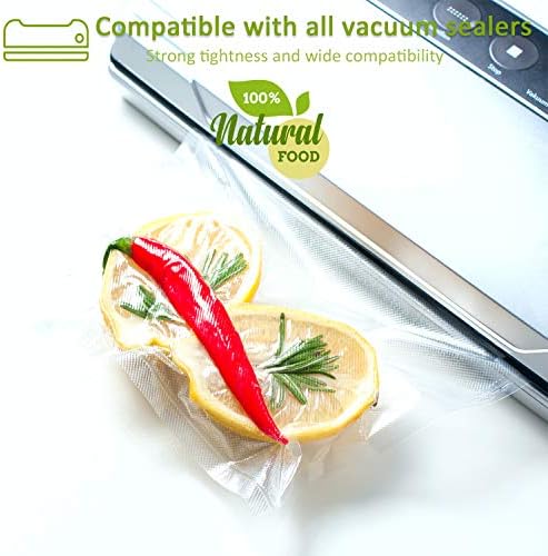 POTANE 6 Pack 11"x20'(3Rolls) and 8"x20' (3Rolls)Thickened Vacuum Sealer Bags, Smell-Proof, Puncture Prevention, Heavy duty for POTANE, Food Saver