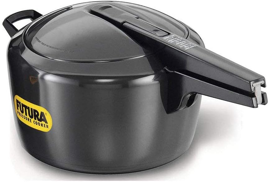 Hawkins Futura 5 Litre Pressure Cooker, Hard Anodised Inner Lid Pressure Cooker, Pan Cooker, Black (FP50)