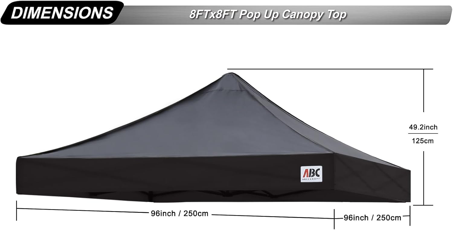 ABCCANOPY Replacement Canopy Top for Pop Up Canopy Tent 10x10 White