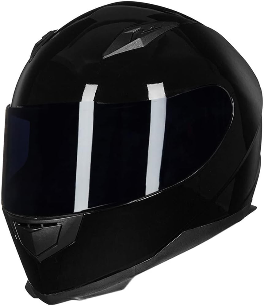 ILM Full Face Motorcycle Street Bike Helmet with Removable Winter Neck Scarf + 2 Visors DOT Model ILM-313