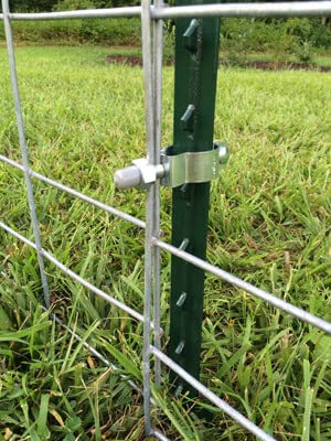 One Man Fencing PM Livestock Panel T-Post Connector - 50 Pack