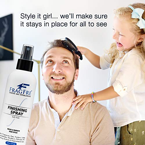 Hair Finishing Spray 8 oz - Flexible Soft Hold - Hair Spray for Sensitive Skin - Fragrance Free Hypoallergenic Parabens Free - Non Irritating Quick