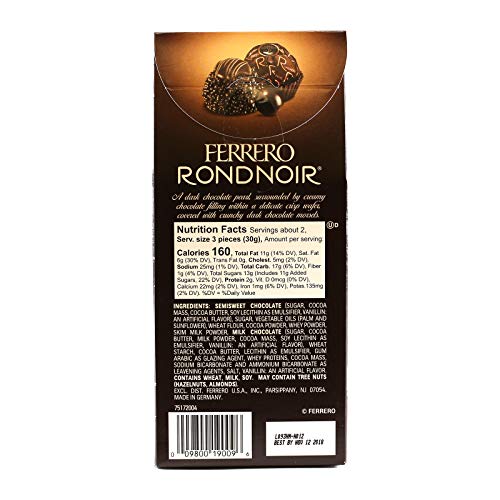 Ferrero Chocolates Rondnoir Dark 2.7oz/79g (Pack of 3)