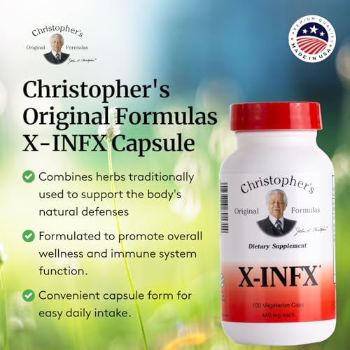 Christopher's Original Formulas X-INFX Formula, Natural Immune Support, 2 Pack, 100 Caps Each