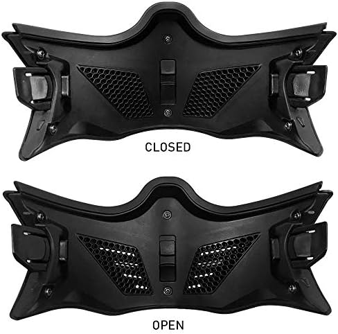 ILM Open Face Motorcycle 3/4 Half Helmet for Moped ATV Cruiser Scooter DOT (Black Chin Guard, Chin Guard)