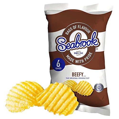 Seabrook Crinkle Cut Beefy Crisps 25g x - 6 per pack (0.33lbs)
