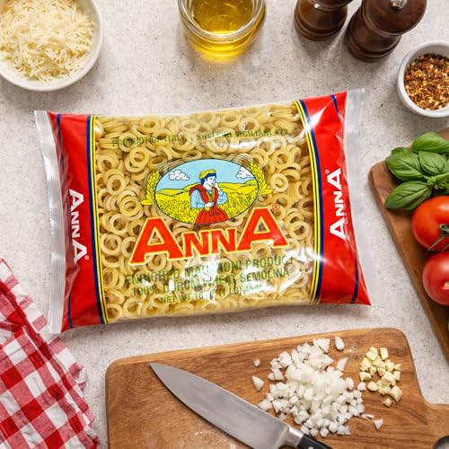 Anna - Italian Anellini Siciliani Pasta #72, (4)- 16 oz. Pkgs.