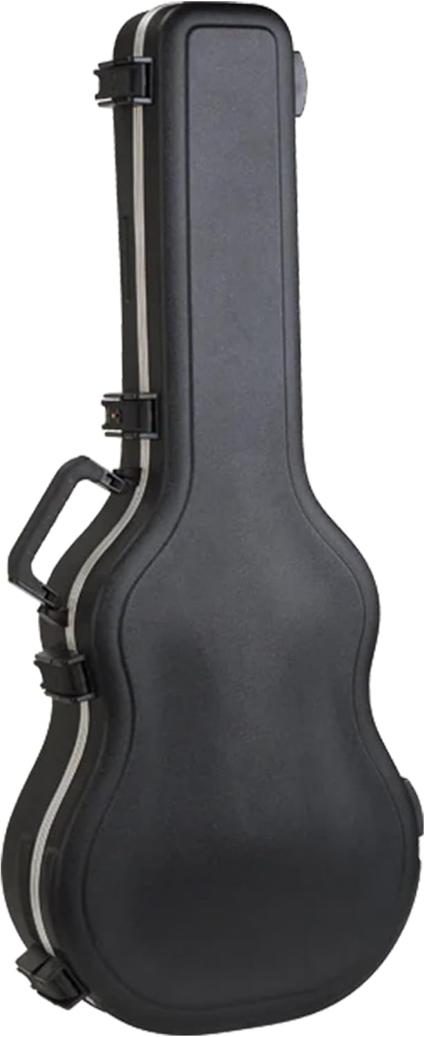 SKB Hardshell Travel Case for Martin 000 Acoustic Guitars, Molded In Bumpers for Protection, Plush Lined Interior and TSA Latches