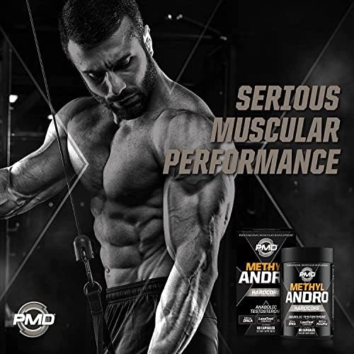 PMD Methyl Andro Hardcore Testosterone Support - 90 Capsules | DHEA and FenuPro, Lean Muscle and Strength Gains Support