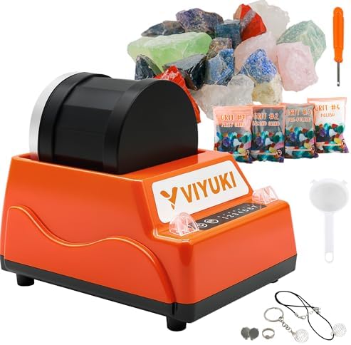 Professional Rock Tumbler Kit -6LB Rock Polisher(Double Barrel)