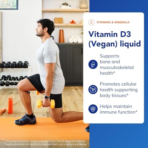 Pure Encapsulations Vitamin D3 (Vegan) Liquid, 0.3 fl. oz. | Hypoallergenic Support for Bone, Breast, Cardiovascular, Colon and Immune Health*