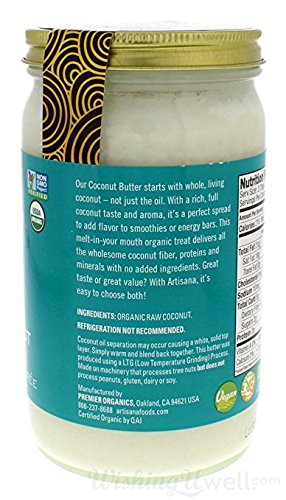 Artisana Organics Raw Coconut Butter, 14 oz | USDA Organic, Non-GMO, Gluten-Free & Keto, No Sugar Added, Paleo, Vegan, Creamy Spread to Boost Smoothies, Fruit Salads and Oatmeal.