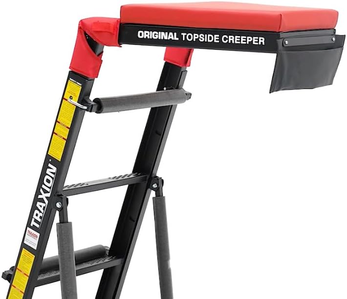 Traxion 3-100 Foldable Topside Automotive Engine Creeper, Red & Black